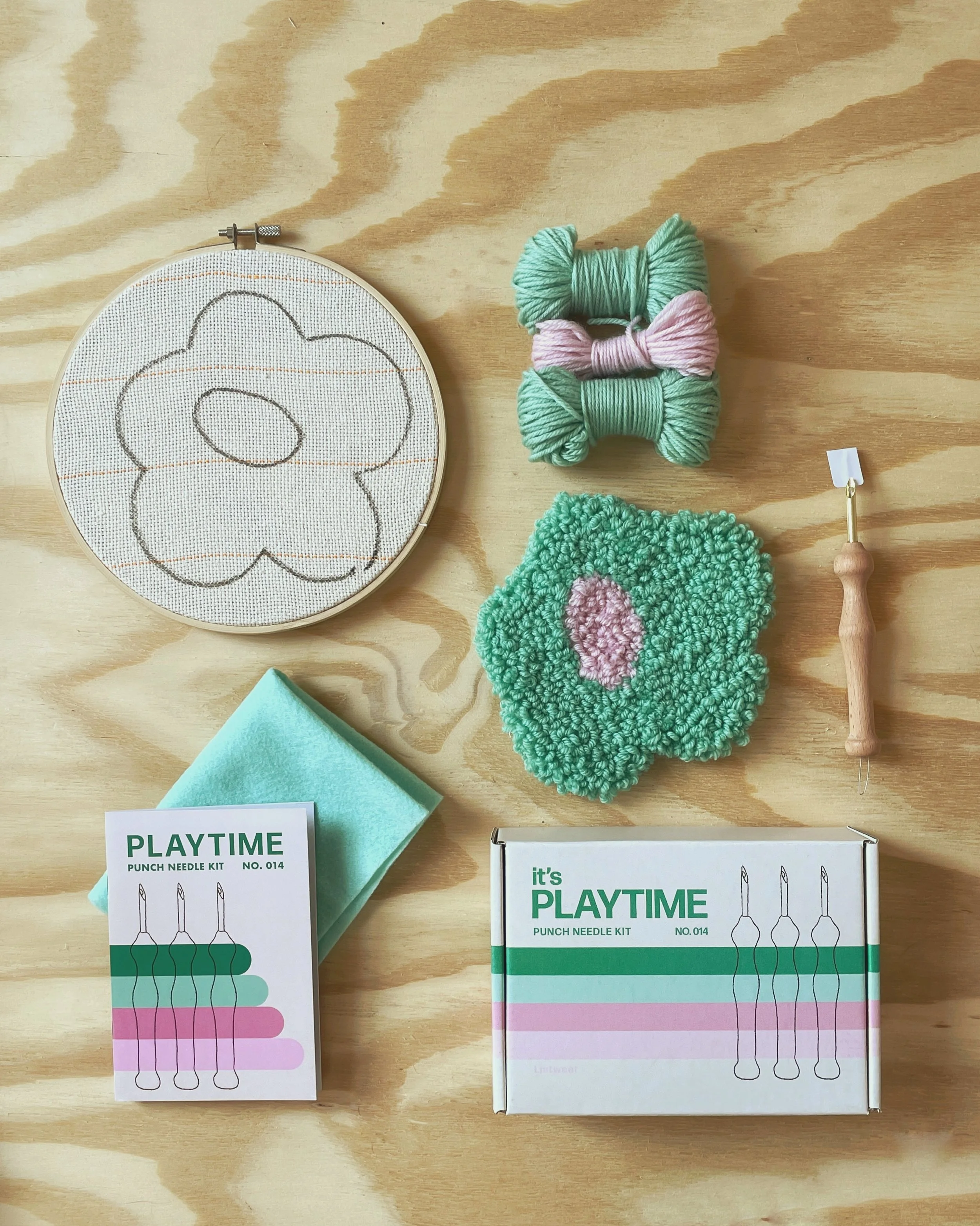 funky flower punch needle kit — LMTWEET | art & design